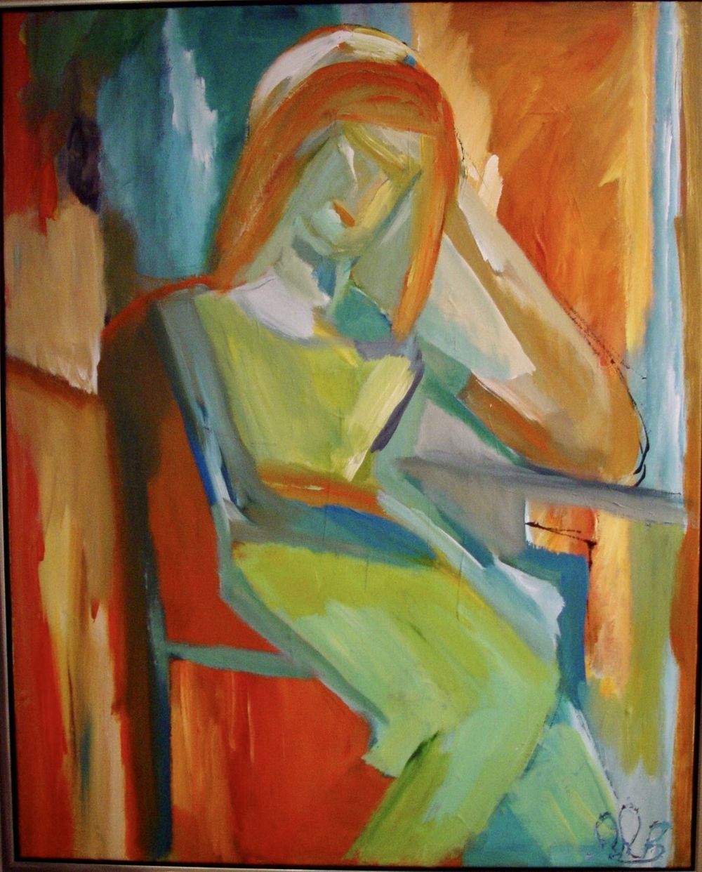 En stille stund (90 X 100 cm)
