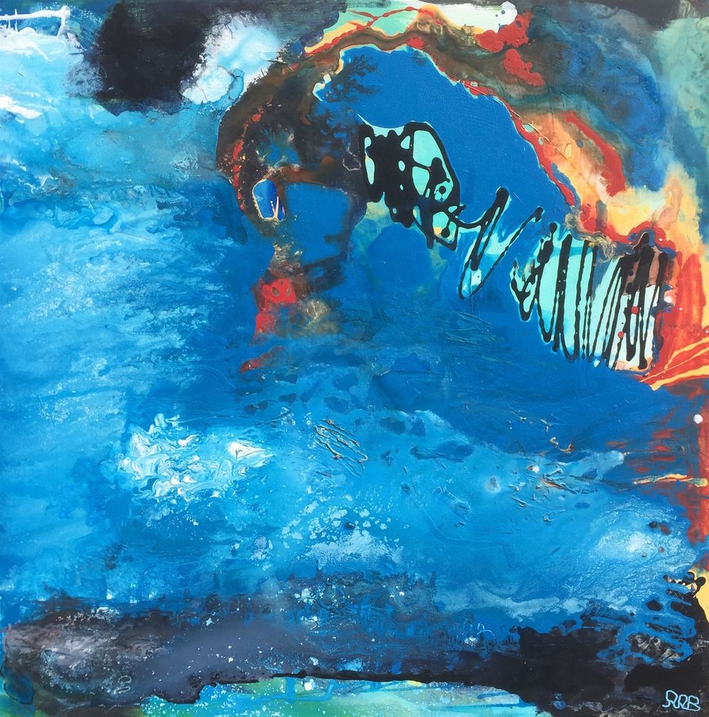 Vand i oprør (90 X 90 cm)